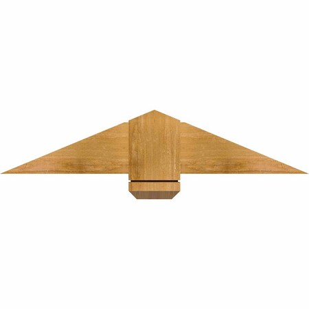Ekena Millwork Eugene Rough Sawn Timber Gable Bracket, Western Red Cedar, 36"W x 7"H x 2"D x 6"F, 5/12 Pitch GBW036X07X0206EUG00RWR